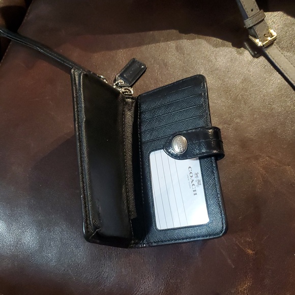 Coach Gray and Black Signature Wristlet Wallet - Picture 3 of 7